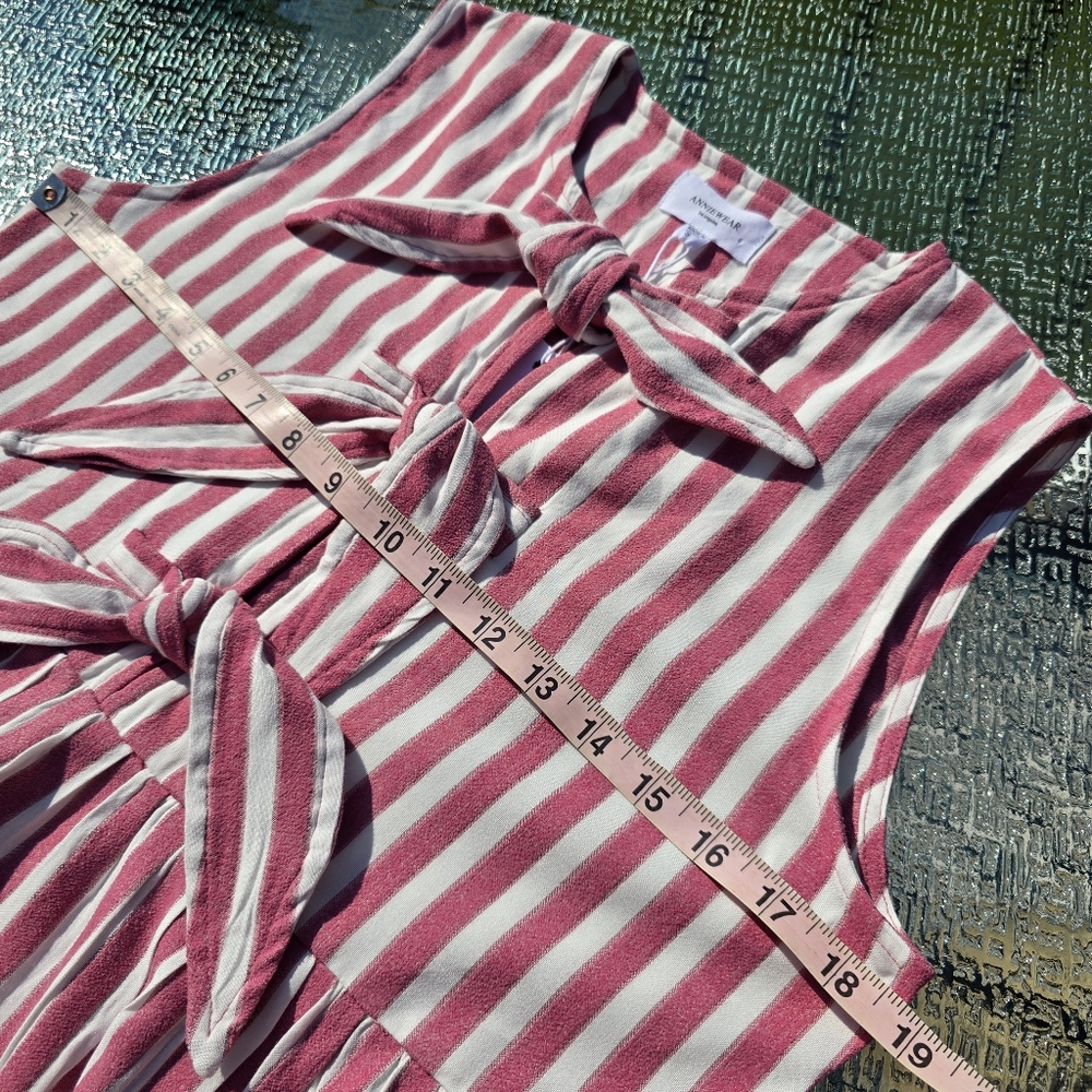 Anniewear Tied With a Bow striped babydoll dress,  size S, NWT - Picture 6 of 11
